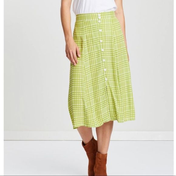 NWT FAITHFULL THE BRAND High-waist Midi Skirt - Picture 2 of 14